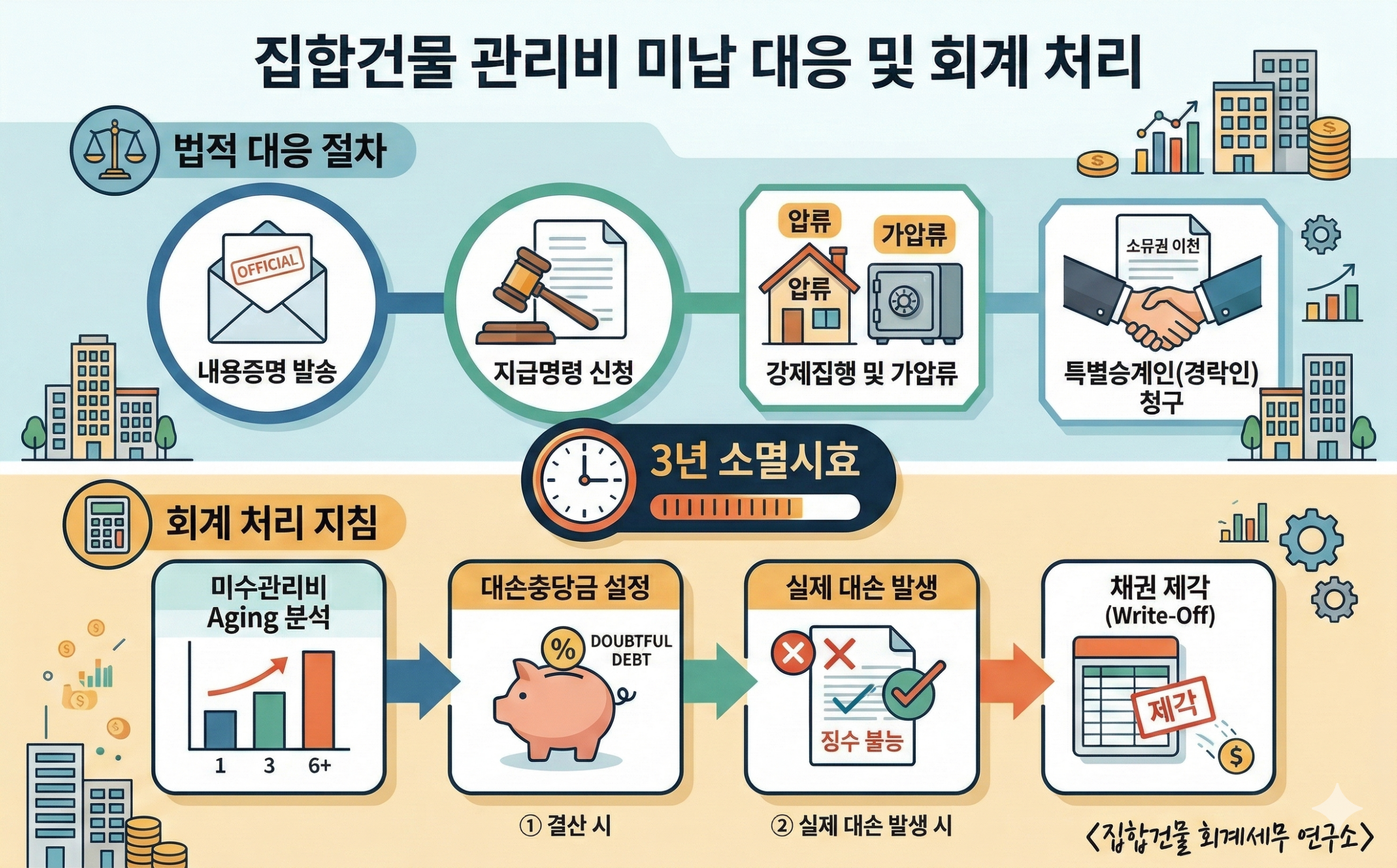 집합건물 관리비 장기 미납 법적 대응 및 회계 처리 실무 가이드