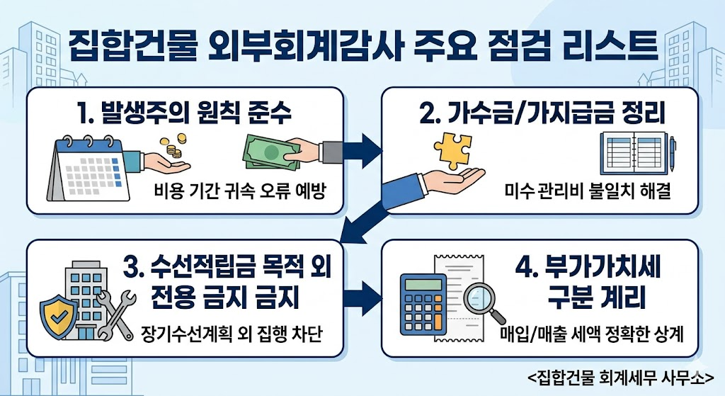 집합건물 회계 오류 방지를 위한 외부회계감사 주요 점검 리스트