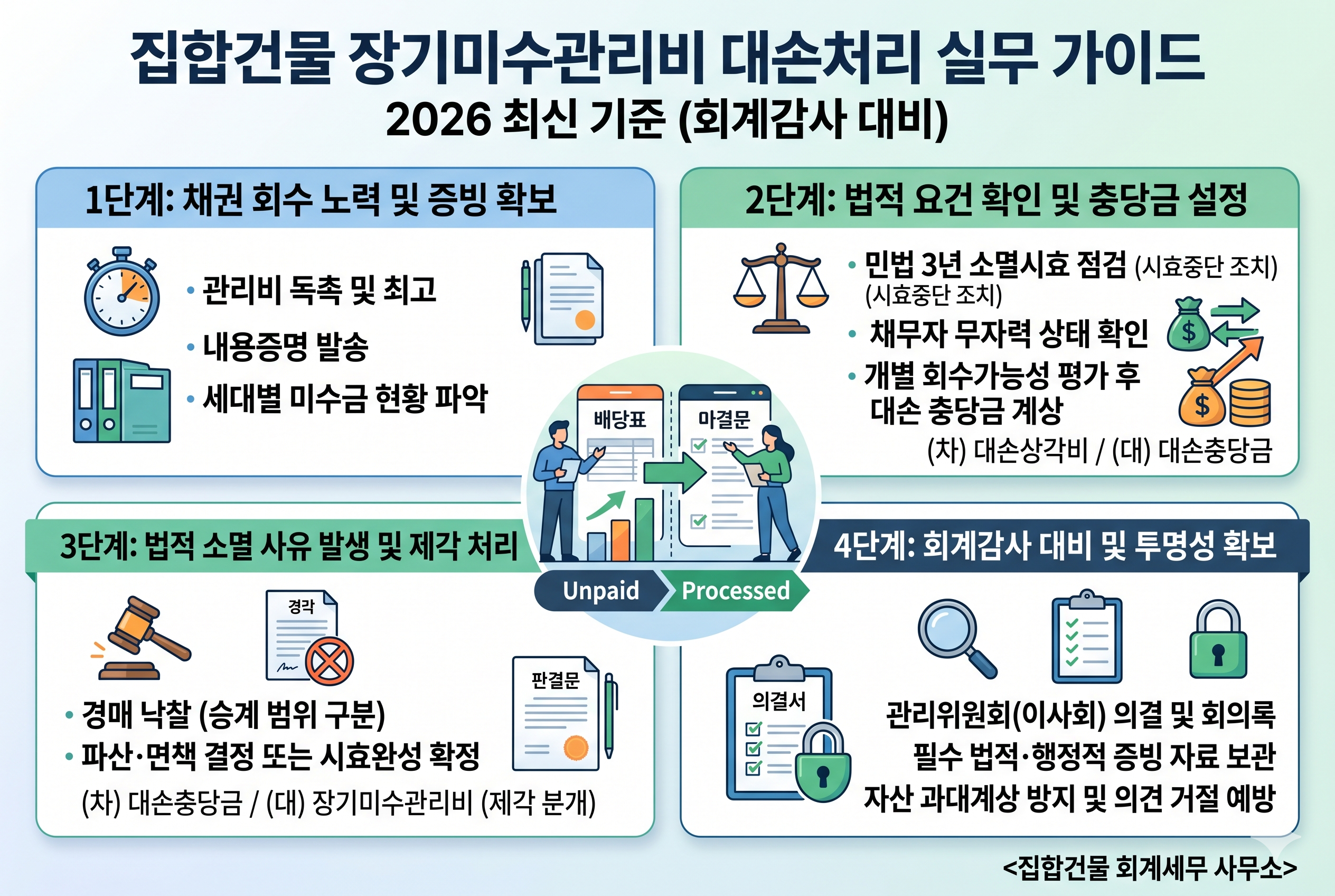 장기미수관리비 대손처리 요건과 회계감사 필수 증빙